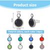 112pcs Crystal Birthstone Pendants 8 Colors Round Glass Rhinestone Charms Stainless Steel Crystal Charms with Jump Rings for Jewelry Necklace