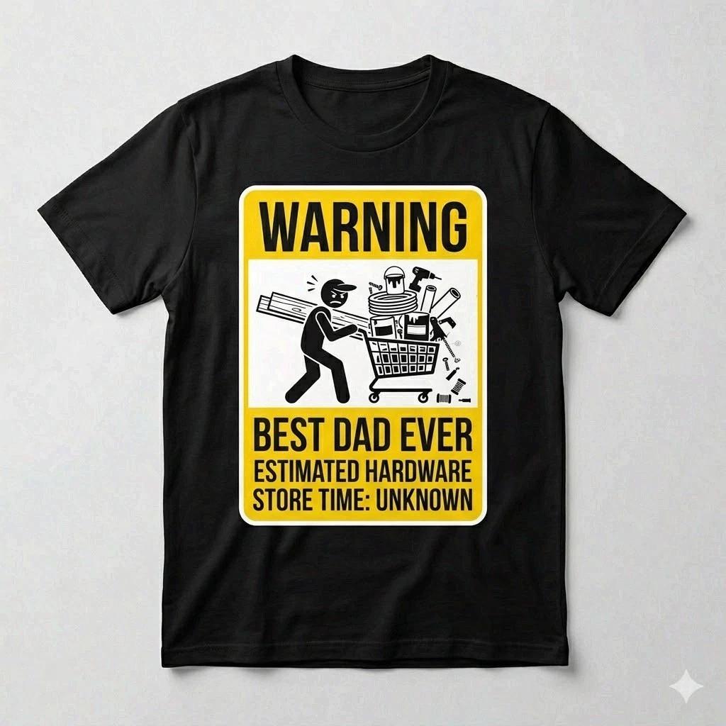 Best Dad Ever Hardware Store Funny DIY Dad Black T-Shirt S