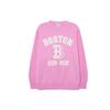 MLB Sweatshirts Unisex Pink Crew Neck Moderate Regular 3AMTV0131-43VOS