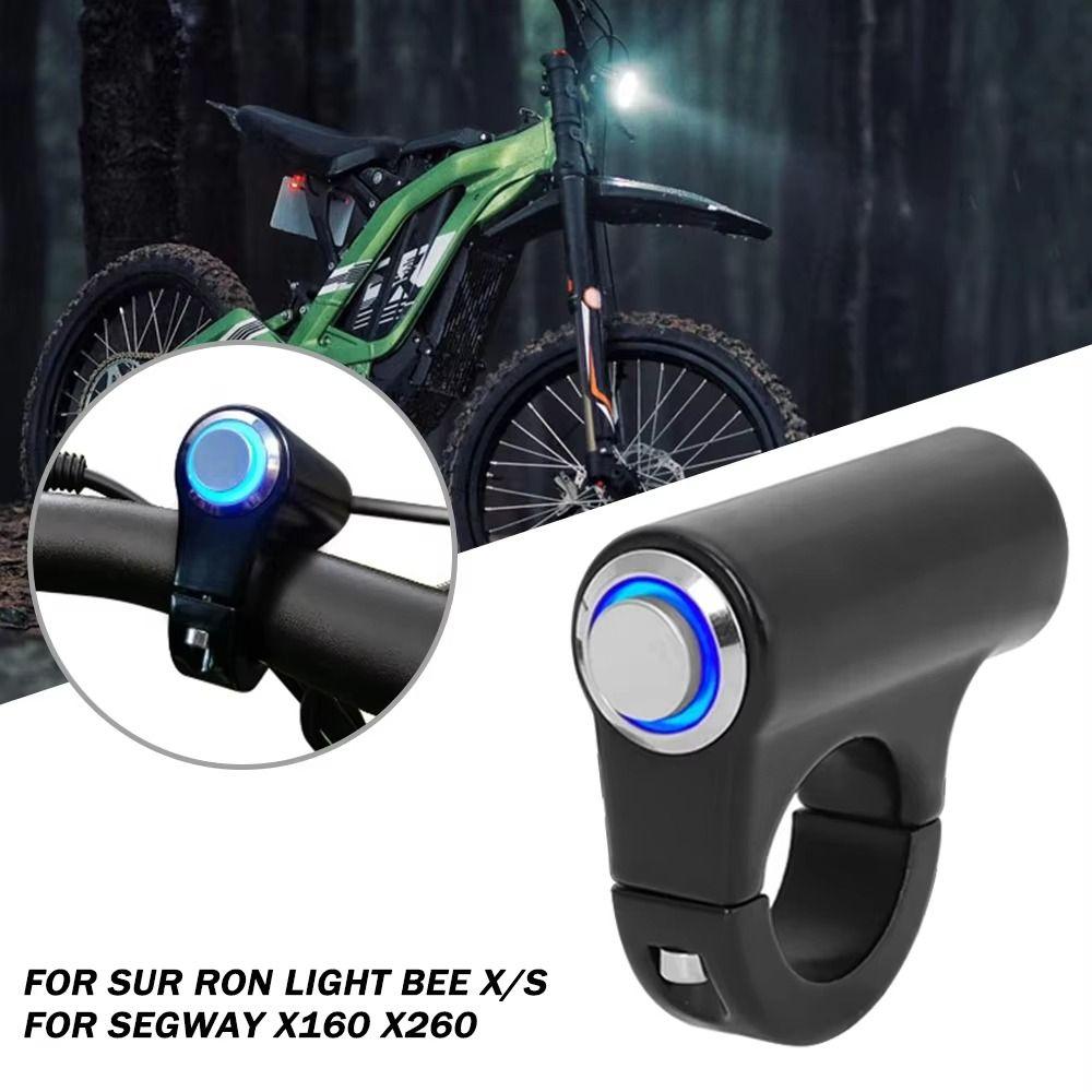 DC 12V Motorcycle Handlebar Switch Self-locking ON/OFF Light Push Button  Scooter Accessories
