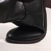 Vintage Knee High Boots Women Black PU Leather Low Heels Buckle Riding Boot Female Winter Shoes Ladies Large Size 48 Brand