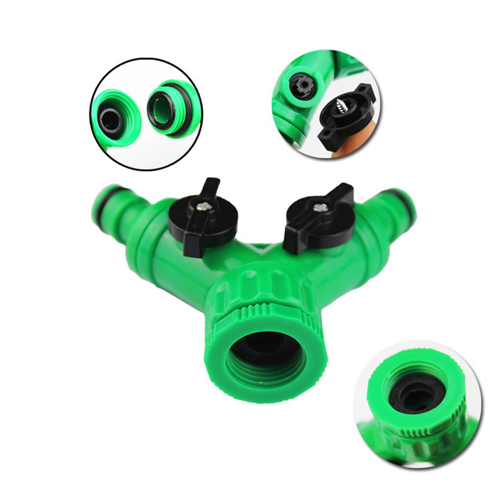 Water Splitter 3 Way 1 Inlet 2 Outlet Faucet Splitter Adapter for Washing Machine Gardening DN15 DN20 Plastic