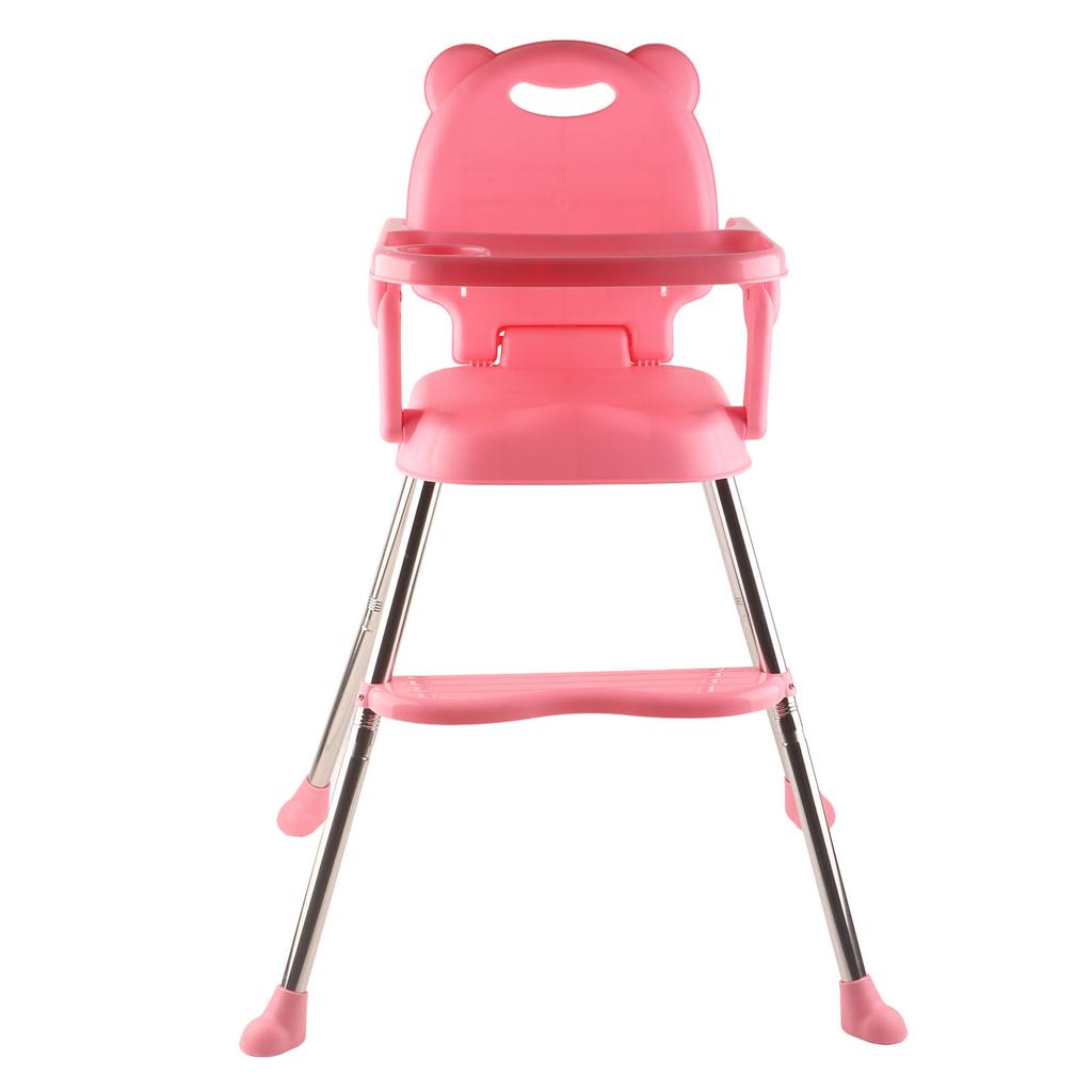 Scaun înalt pentru bebeluși, scaun portabil simplu, pliabil, roz