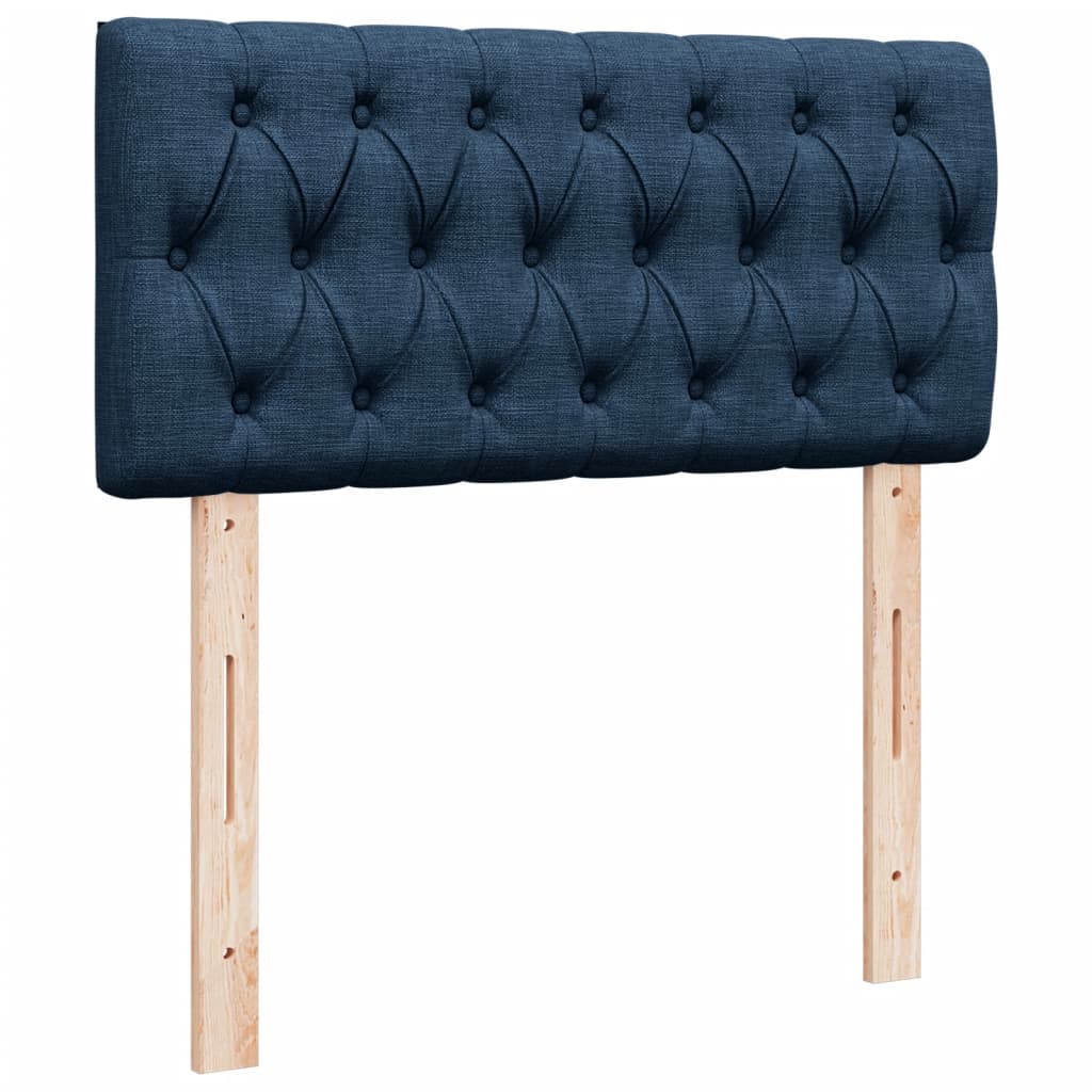 Vidaxl Letto Continentale Con Materasso, Blu, Tessuto 100X200 Cm