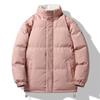 Casual Men's Cotton Jacket Solid Color Loose Winter     Daily Warm