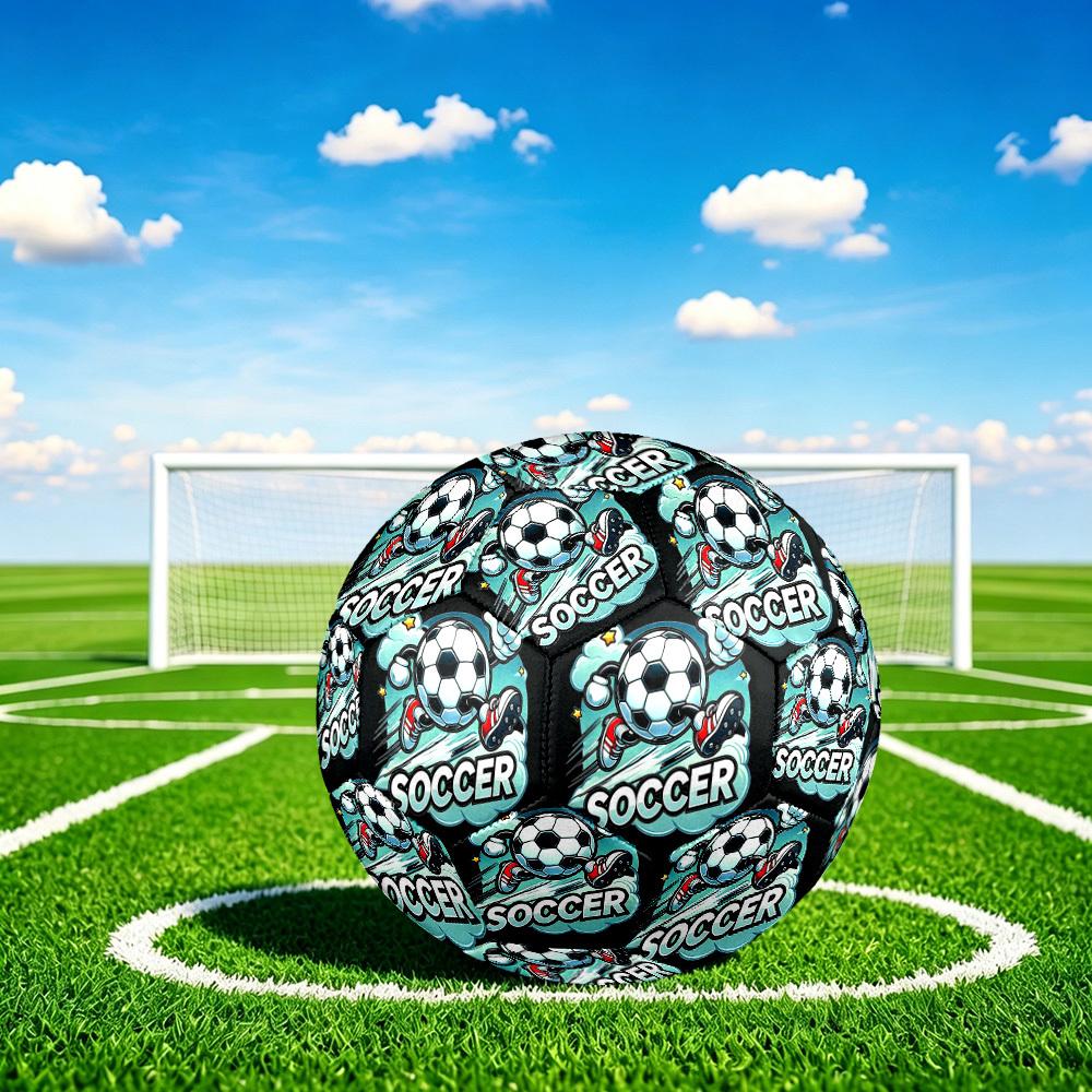 1pc Soccer Ball Adventure Size 5 Soccer Ball Professional Match Training Football Indoor &Outdoor Sports Ball Lightweight Durable c6574