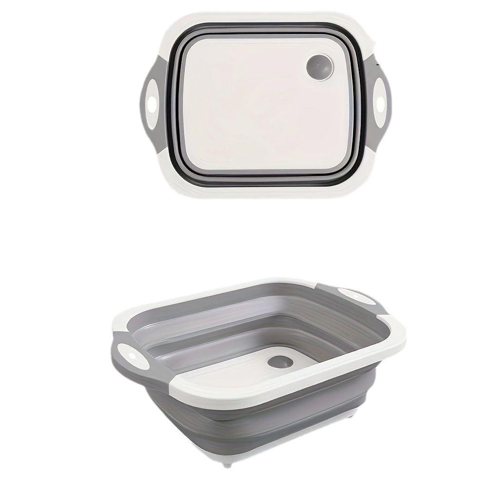 3-in-1 Foldable Cutting Board & Wash Basin with Drain