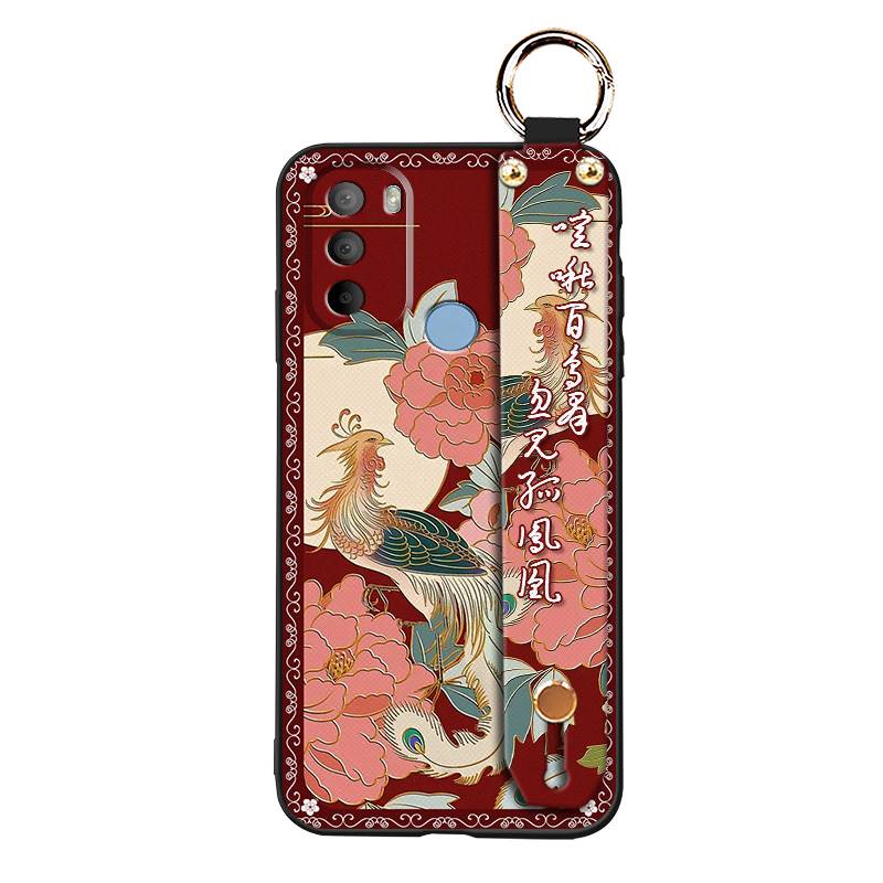 Fashion Dirt-resistant Phone Case For MOTO G31 With Fingerprint/XT2173-1 Phone Holder Ring Elderly lady Wristband