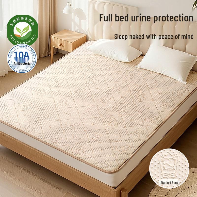Machine Washable Baby Changing Pad - Pure Cotton, Waterproof, Breathable, Full Bed Protection, Large Size, Customizable. 100x140 cm