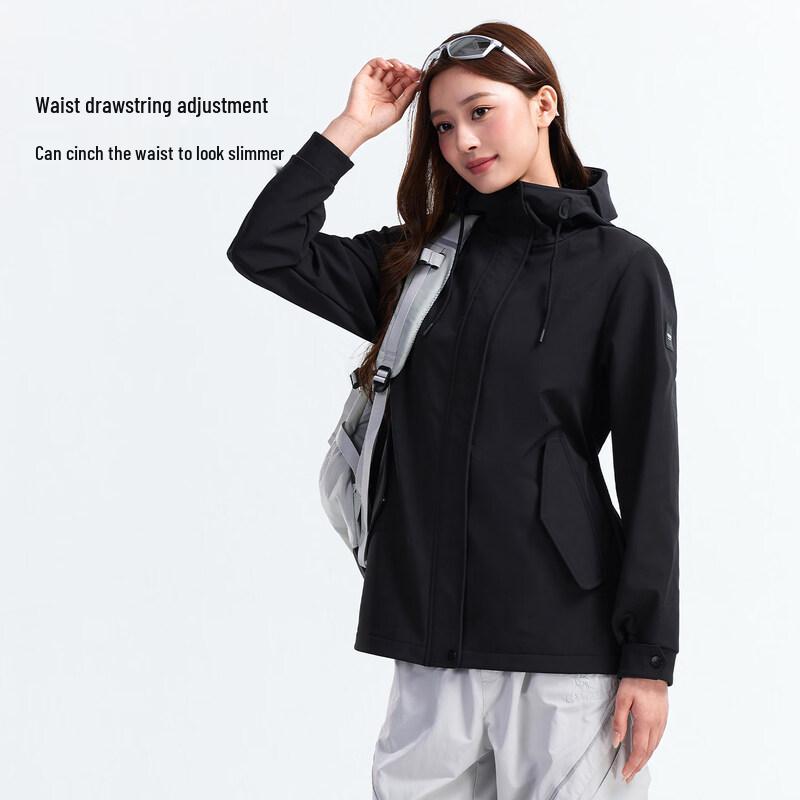 Camel Women's Fleece-Lined Outdoor Softshell Jacket