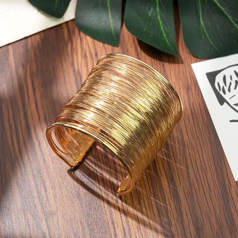 European Vintage Punk Style Open Cuff Bracelet for Women