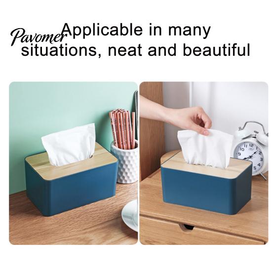 Langlebige Taschentuchbox-Abdeckung mit Deckel aus Massivholz, Wasserdichtes Design, Dispenser mit langer Papieröffnung für das Homeoffice