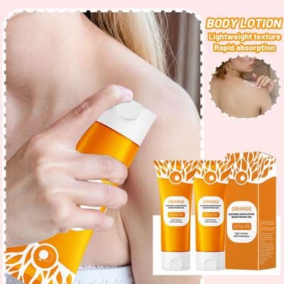 Orange Exfoliating Gel, Moisturizer Face Body Scrub Gel,Deep Cleansing Moisturizing Facial Exfoliator,Natural Orange Peeling Gel Face Scrub(2/3pc)