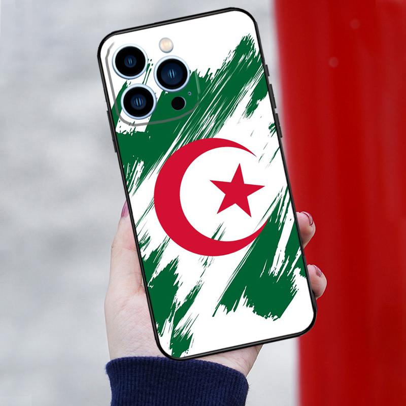Algerian Emblem Algeria Flag Phone Case For iPhone 15 16 Pro Max 12 13 Mini 11 14 Pro Max XR 16 15 Plus 16e Back Cover