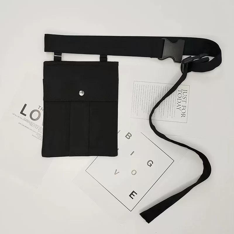 Techwear Style Adjustable Wide Belt With Phone Pocket Woman Outdoor Casual Decorative Waist Belt Bag