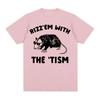 Funny Rizz Em with The Tism Rat Cute Meme Tee Shirt Unisex Women Fashion Casual Retro Tshirt ONeck 100 Cotton T Shirt Streetwear