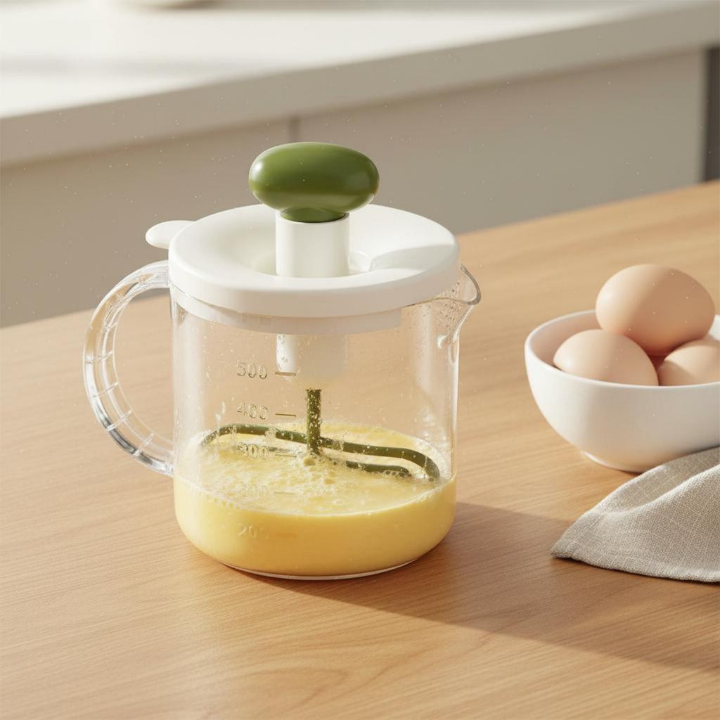 Push Press down Yolk Alternative Beater Multi-Functional Hand Press Food Blender Cooking Supply Easy to Clean Kitchen Gadget