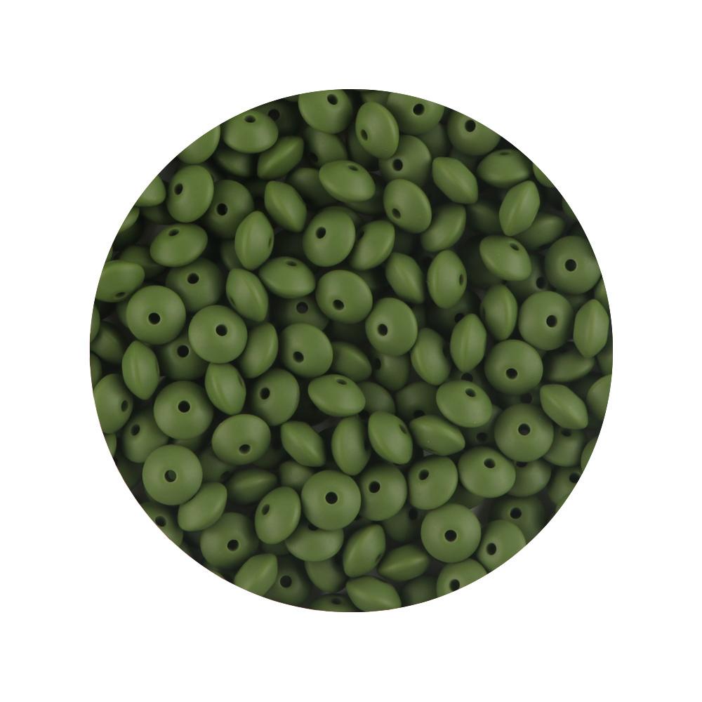 100Pcs 12mm Silicone Lentil Beads Round Spacer Beads Silicone Abacus Bead DIY Bracelet Necklace Handmade Jewelry Accessories