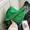 Fashion Quilted Handbags Ladies Casual Cotton-Padded Bags Solid Color Shoulder Bags Women Lightweight Underarm Bags