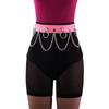 Punk-Inspired Wide Chain Rivet Leather Waist Belt