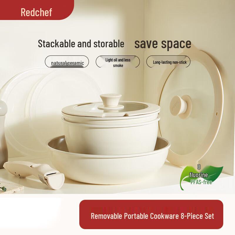 Hongchu 8-Piece Portable Camping Cookware Set