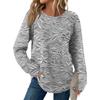 Women's Fashion Long Sleeve Floral Loose Long Sleeve Round Neck Casual Top