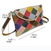 Trend Bag White-Collar Commuter Women'S Bag Color Leather Rhombus Splicing One Shoulder Messenger Bag Plaid Bag