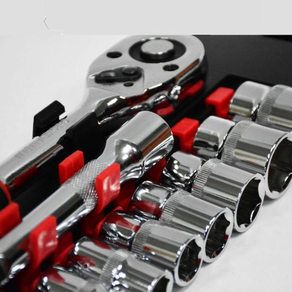 12Pcs/Set with Quick Release Handle Socket Wrench Set Sleeve Quick Wrench Spanner