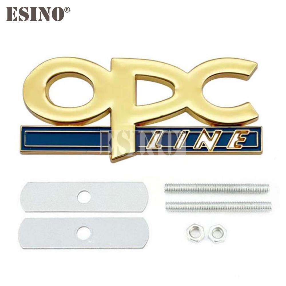 Car Styling OPC Line 3D Metal Zinc Alloy Car Badge Body Fender Adhesive Emblem for Opel Antara Astra Insignia Corsa Mokka Vectra