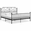 Black Metal Bed Frame 200 x 200 cm