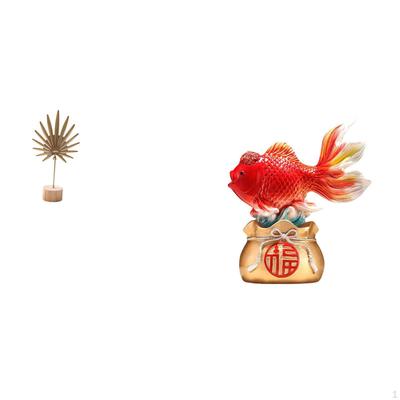 Nordic Abstract Metal And Feng Shui Koi Fish Sculpture Creative Home Decor Figurine for Table