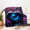 "Dark Fantasy Apple Wall Art Decor"Blanket Flannel Throw Blanket for Sofa, Bed, Travel, Camping, Office