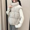 New fashion cotton vest female slim large size autumn and winter vest loose vest vest vest hooded