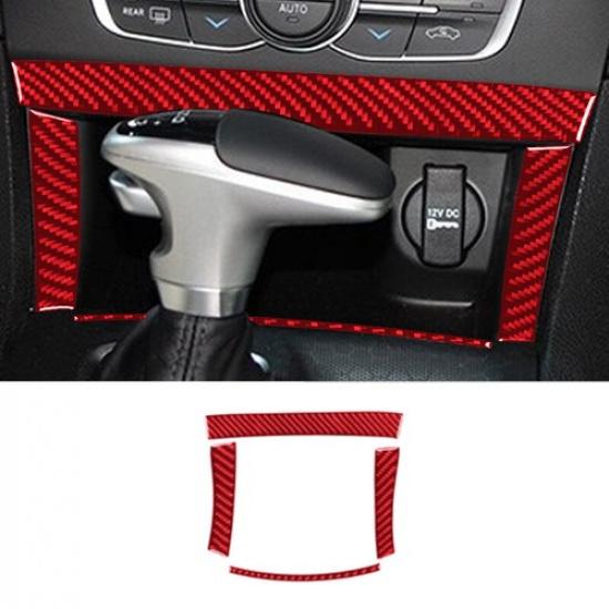 4x Bright Carbon Fiber Center Storage Box Sticker For Dodge Charger 15 16 17 18