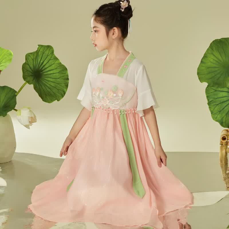 Xiao Hu Pati Girls' Summer Hanfu Dress