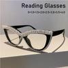 New Personalized and Fashionable Handmade Diamond Studded Cat Eye Reading Glasses with Anti Blue Light Retro High-definition Far Sight Eyeglasses
