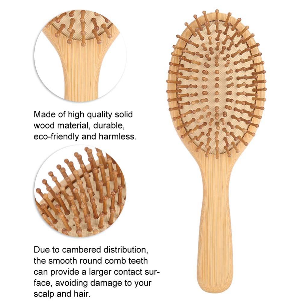 Portable Solid Wood Hair Massage Comb Promote Blood Circulation Wooden Hair Comb Hair Care