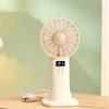 Compact Digital Display Fan Stable Base USB Rechargeable Fan Portable Desktop Fan  Gift Giving