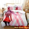 Kawaii  Bedding Set Single Twin Full Queen King Size Bed Set Aldult Kid Bedroom Duvetcover Sets Anime