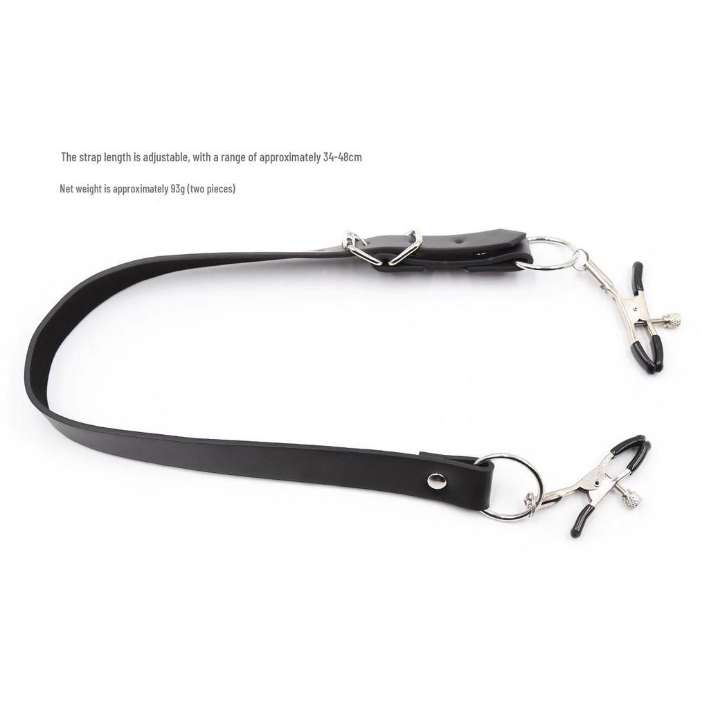 Leather Leg Cuffs & Clit Clamps Bondage Set for Couples