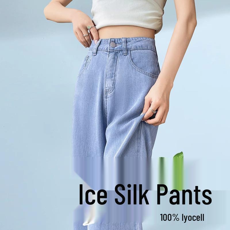 

Women s Summer 2025 Tencel High-Waist Wide-Leg Pants 28 (106-115 lbs)