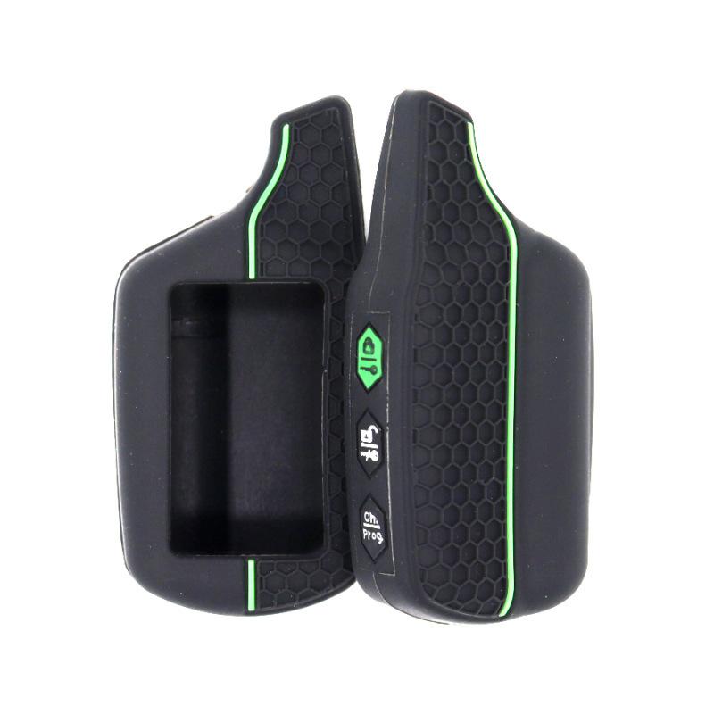 For Starline B9 B91 B6 B61 A91 A61 V7 LCD 2 Way Car Alarm Remote Key Chain 3 Buttons Silicone Car Key Case Cover Accessories Box