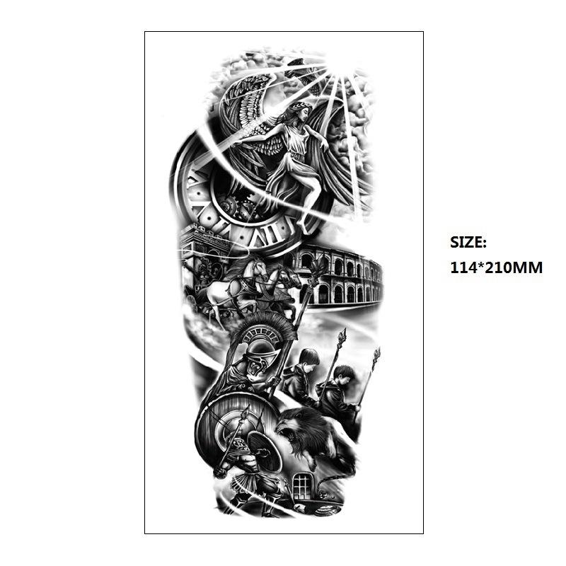 Black Astronaut Beautiful Woman Classical Figure Small Full Arm Xqb Water Transfer, Simulation Disposable Tattoo Sticker