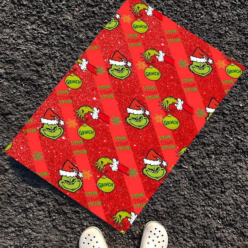 Grinch Printed Carpet, Rug for Office Chair Living Room Bedroom Kitchen Room Decor Gifts.