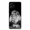 For Motorola Moto G84 5G Case Silicone Soft Wolf Lions Cat Black Bumper Funda Coque for Motorola Moto G54 5G TPU Protective Bag
