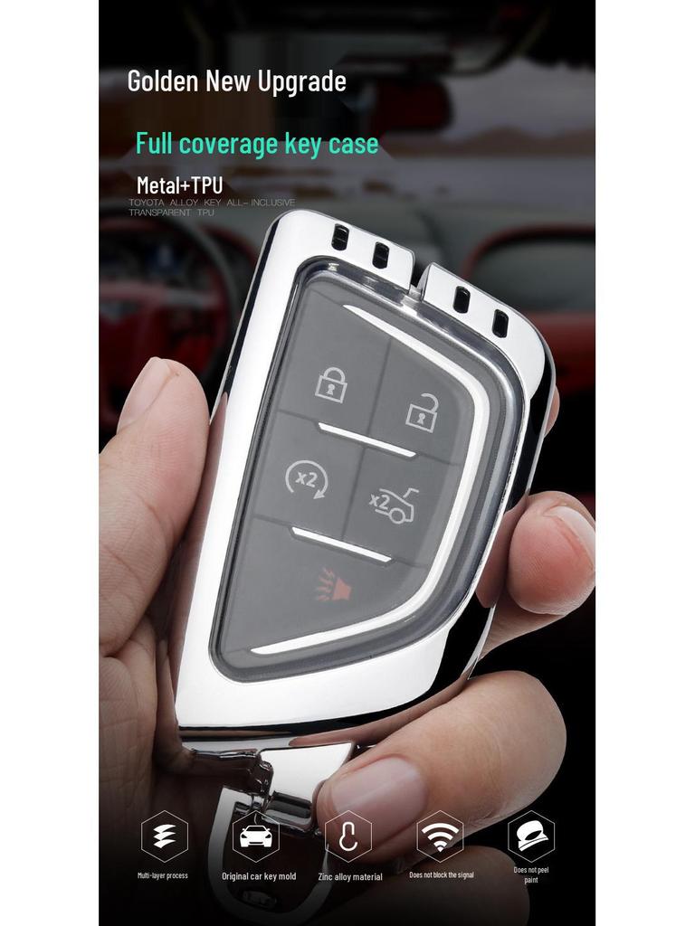 Cadillac ATLS/XTS/XT4/XT5/CT6/SRX Metal Car Key Case Keychain