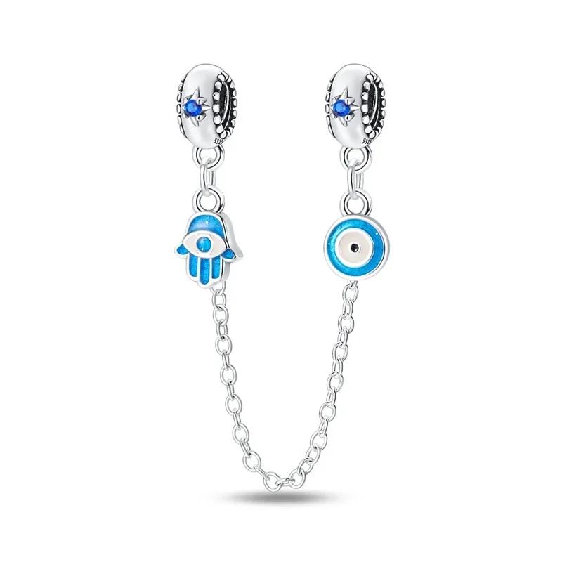 925 Silver Color Evil Eye Charm Demon Eye Bead For Original Bracelet&Bangle DIY Making Fashion Jewelry Gift