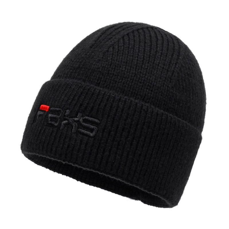 Couple Knitted Hat Versatile Fashion Three-Dimensional Embroidered Wool Hat Men'S And Women'S Outdoor Warm Ear Protector Cold Hat