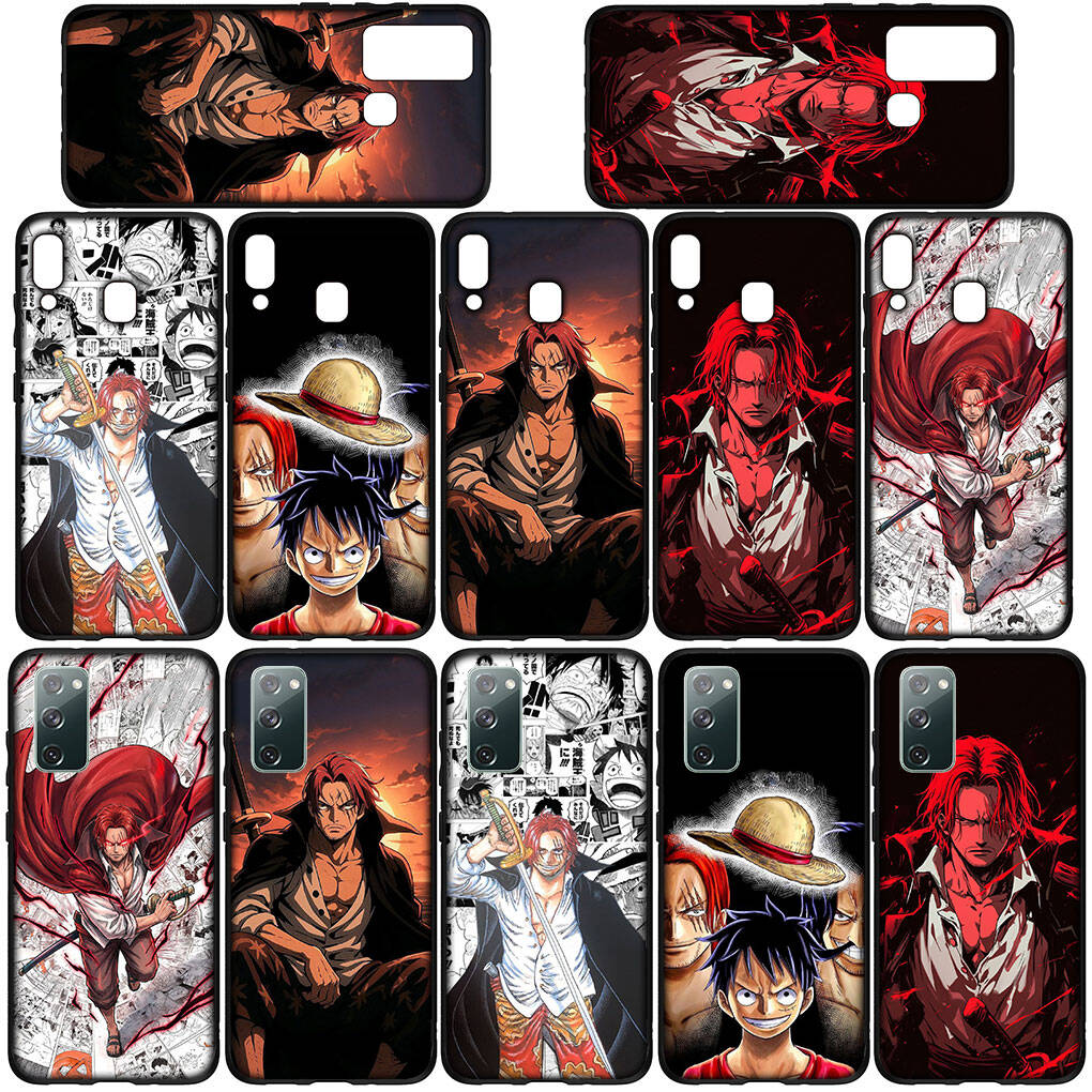 Phone Case for iPhone 17 15 16 Plus Redmi Note 14 12 11 13 Pro Max Huawei P30 P20 Lite OPPO A60 A40 A80 A38 A54 Shanks One Pieces Luffy Red Hair Cover