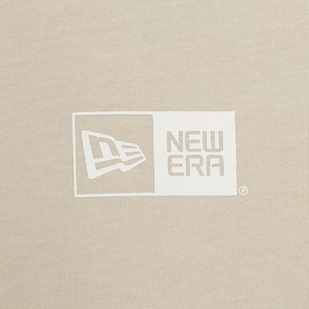 NEW ERA Short Sleeve Oversized Stone white Oversized Cotton Tee Box Logo T-Shirt S/S